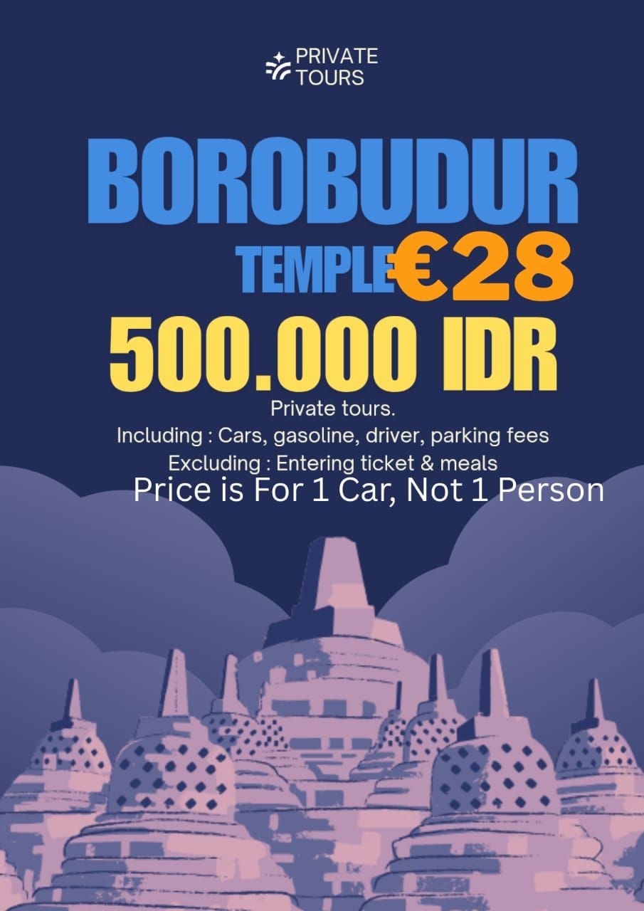 Borobudur Temple Customized tour packages (€28) 