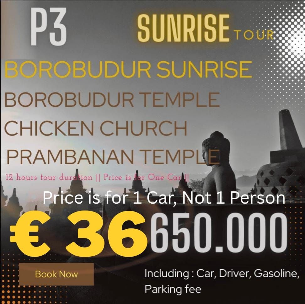 Sunrise - Borobudur & Prambanan temple - Sunset (€36) 