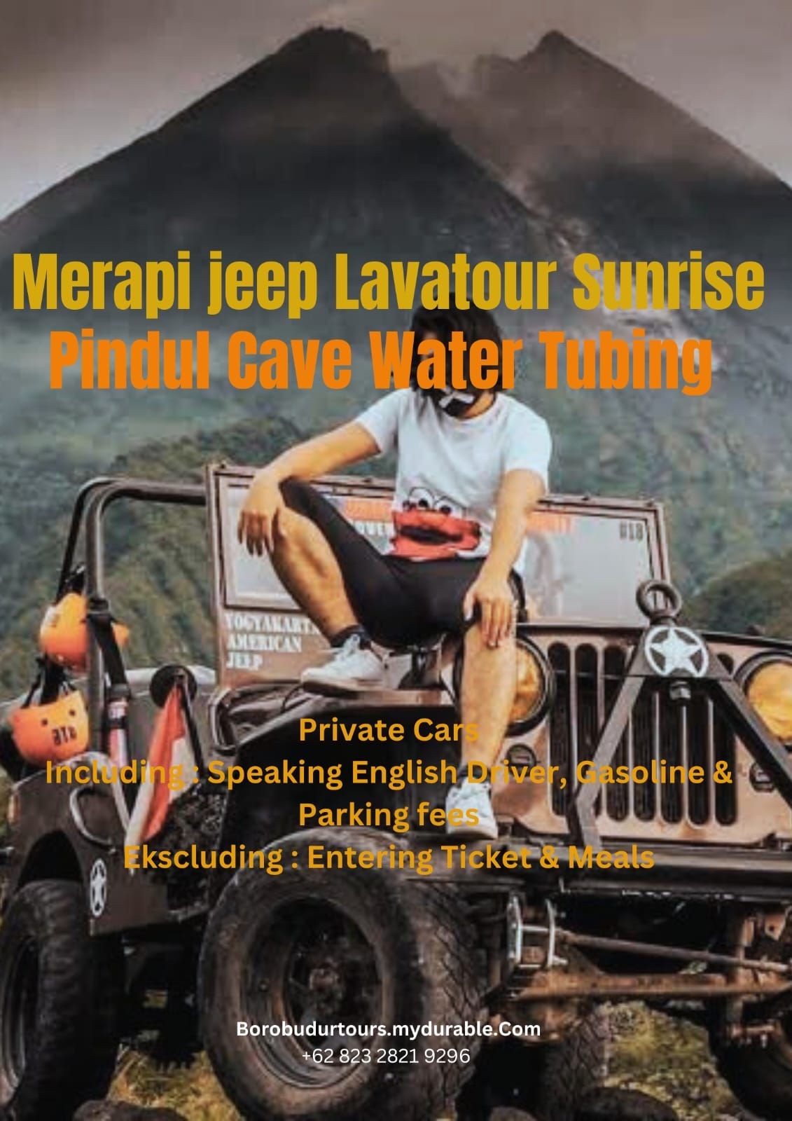 Merapi Vulcano Sunrise & Pindul Cave Water Tubing (€33) 